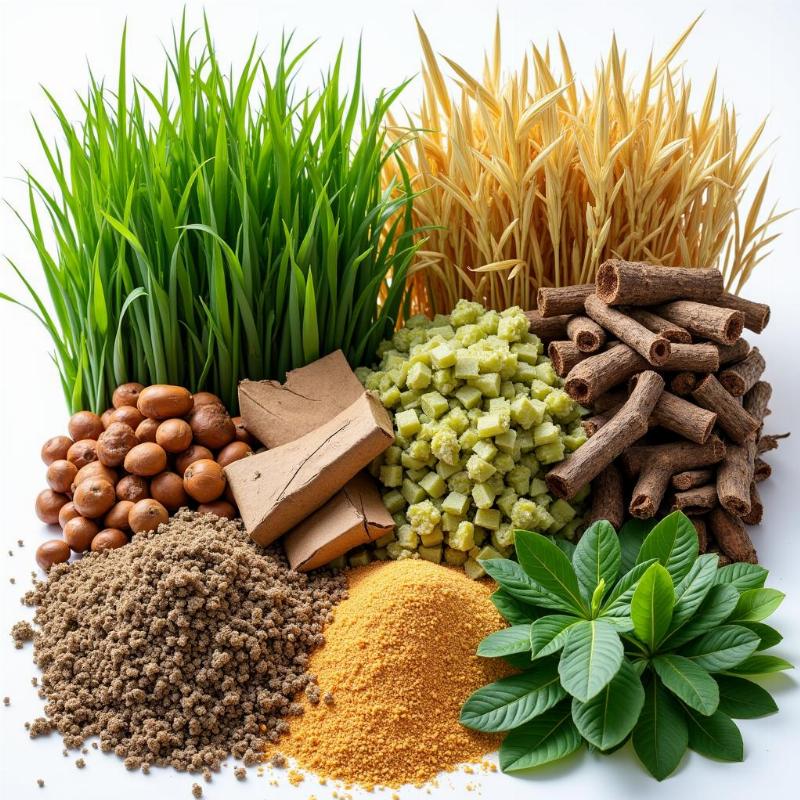 Các nguồn sinh khối phổ biến cho sản xuất năng lượng sinh học bao gồm cây trồng, phế phụ phẩm nông nghiệp, chất thải chăn nuôi